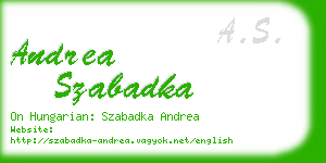 andrea szabadka business card